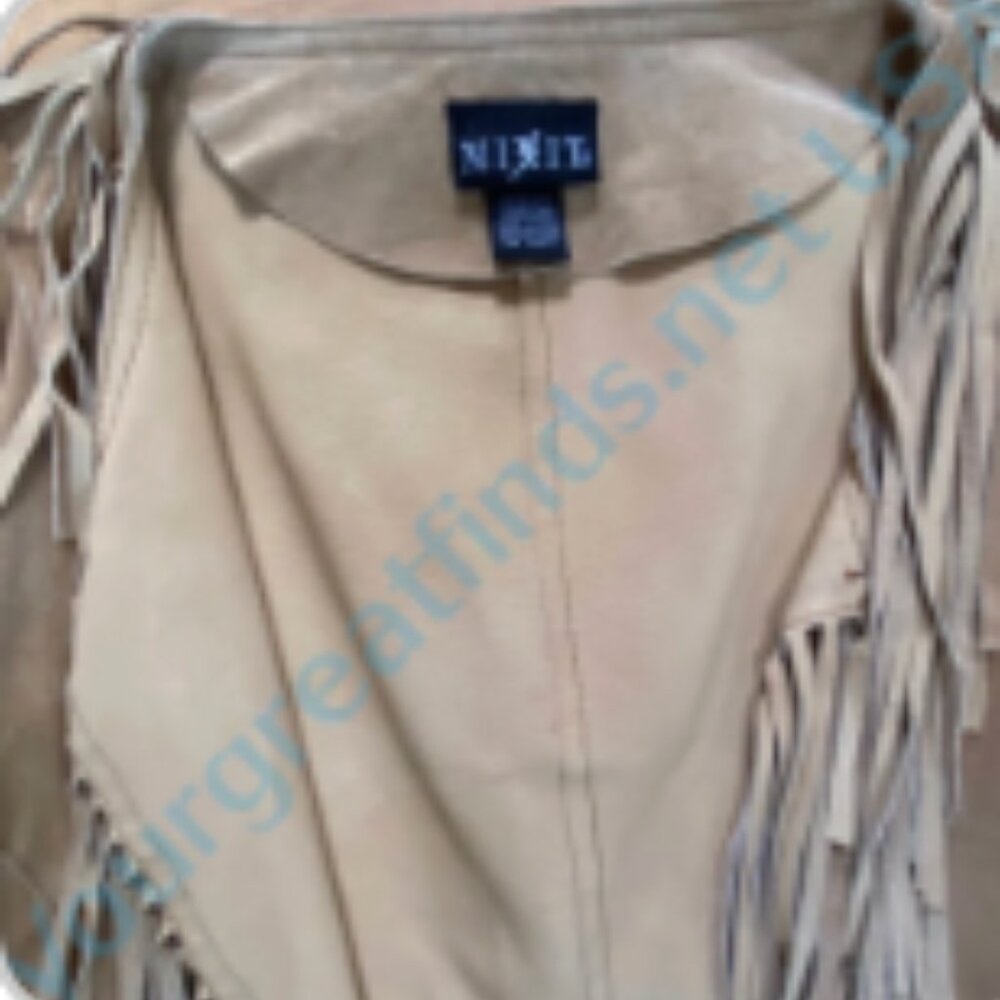Mix It Suede Leather Fringed Jacket M - Picture 5 of 5